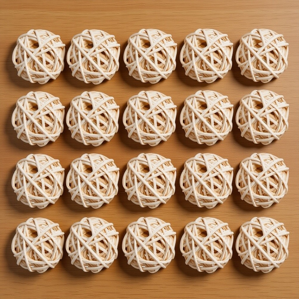 Home Fragrance For Diffuser - 20 Peças de Bolas de Rattan
