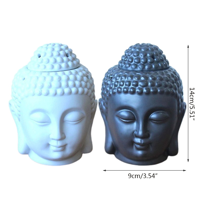 Ceramic Oil Burner - Cabeça de buda cerâmica queimador de