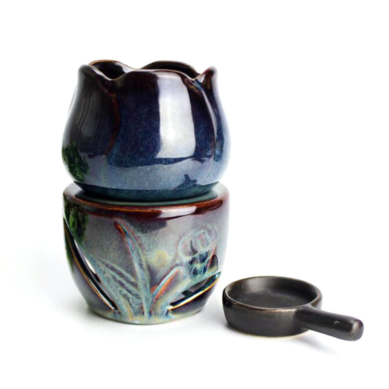 Ceramic Oil Burner - Grande Capacidade Split Aroma Queimador, Lâmpada