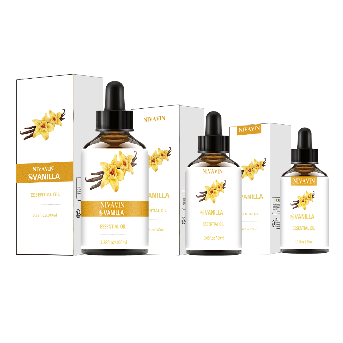 Home Fragrance Co - Óleo essencial de baunilha NIVAVIN 30ml/60ml/100ml,