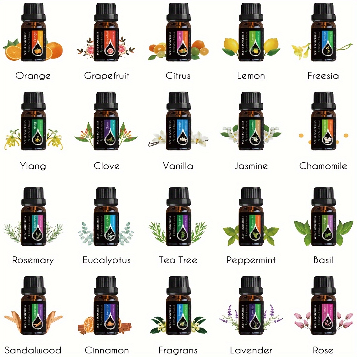 20 pçs/set conjunto de óleo es - Home Fragrance Diffuser Oil avaliação e preço
