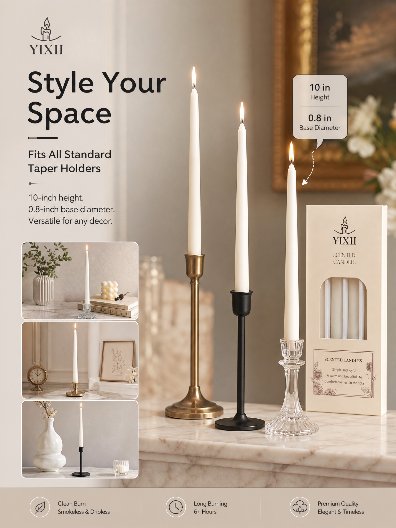 4 Velas Aromáticas Longas com  - Home Fragrance No 4 avaliação e preço